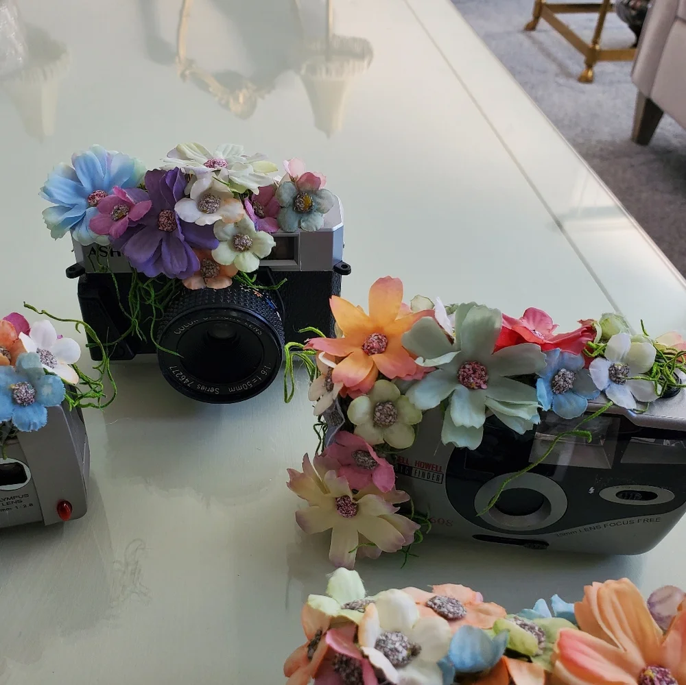 CAMERA CENTERPIECES for Photography, Travel, Adventure, Graduation or DECOR